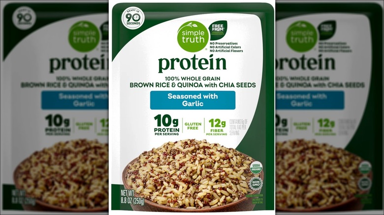 packet of high-protein grains with rice, quinoa, and chia
