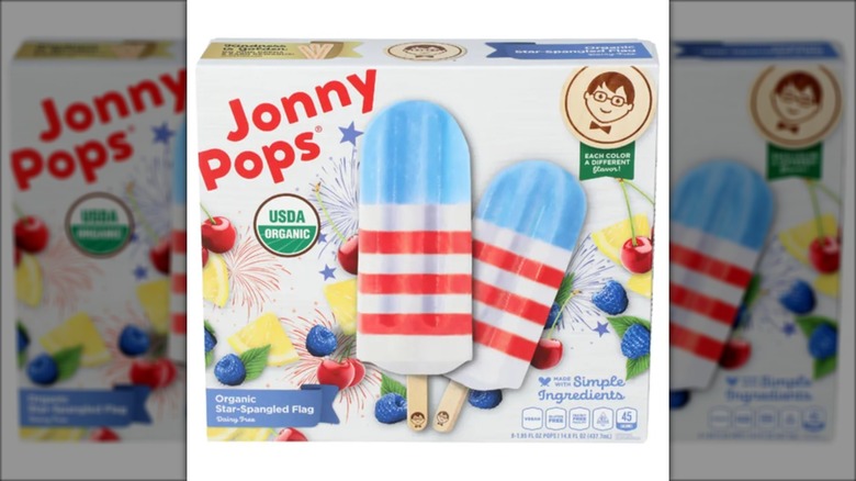 red, white, and blue jonny pops popsicles