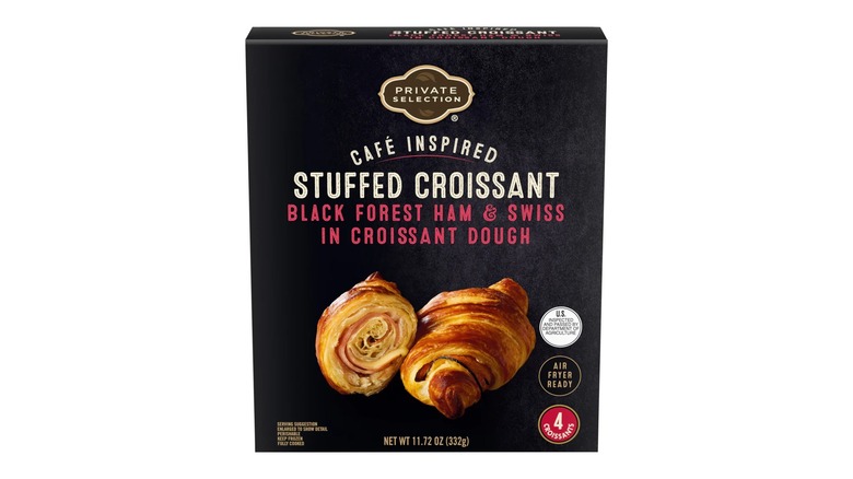 ham and swiss croissant rolls in black box