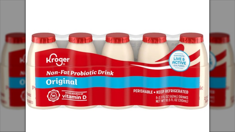 five-pack of probiotic yogurt drinks