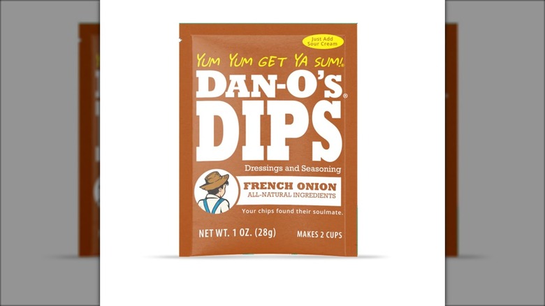 french onion dip mix in brown package