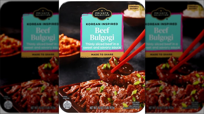 black package of microwave bulgogi