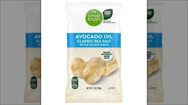 kroger sea salt chips in white bag