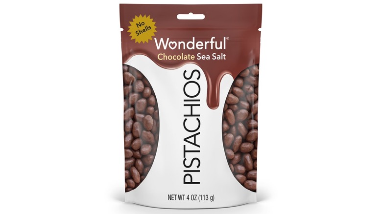 Wonderful Pistachios Chocolate Sea Salt product image, white background.