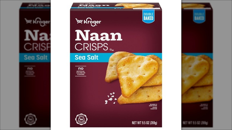 box of naan crackers in brown box