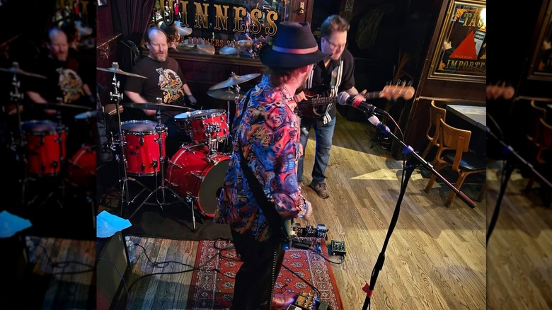 Musicians at The Plough and Stars Irish pub in Boston