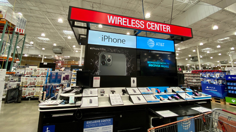 The cell phone kiosk at Costco