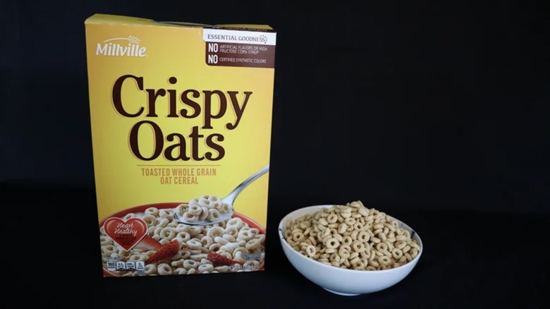 millville crispy oats on black background