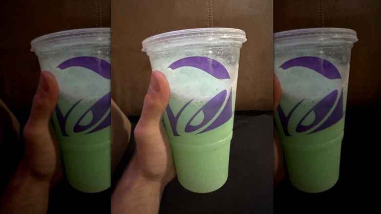 dirty baja blast held in hand
