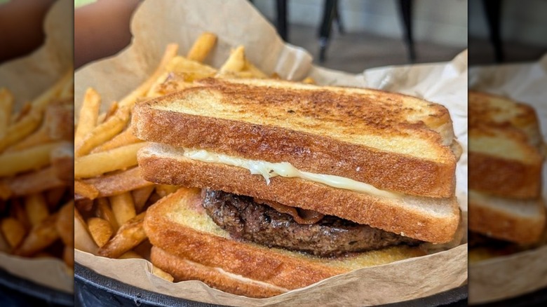 A burger from Black Mtn. Burger Co. in New Hampshire