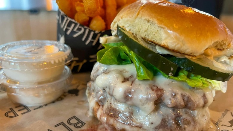 A burger meal from Black Sheep Burgers and Shakes in Missouri