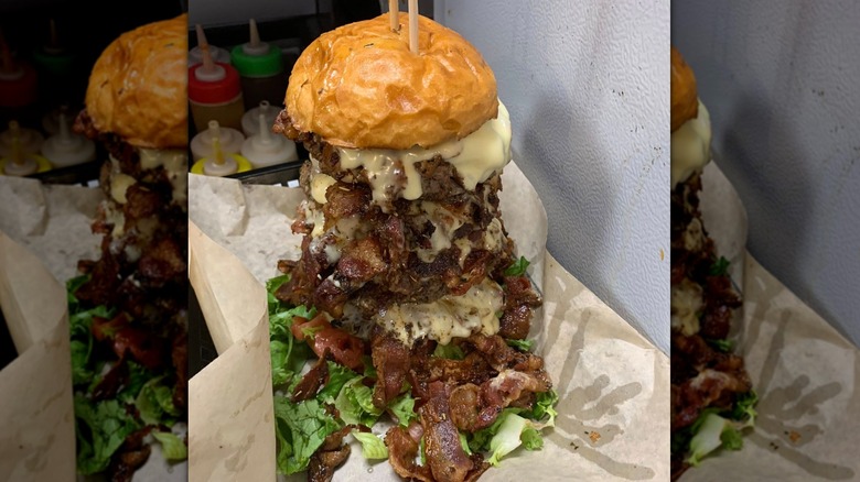 A burger from Blazes Burgers in Maine