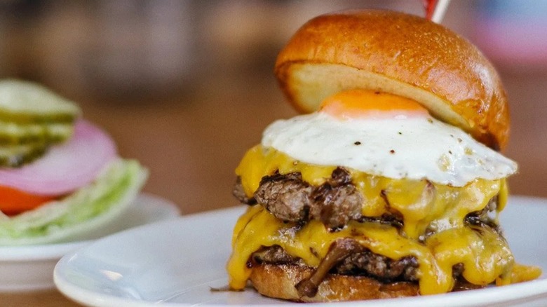 A burger from Cassell's Hamburgers in California
