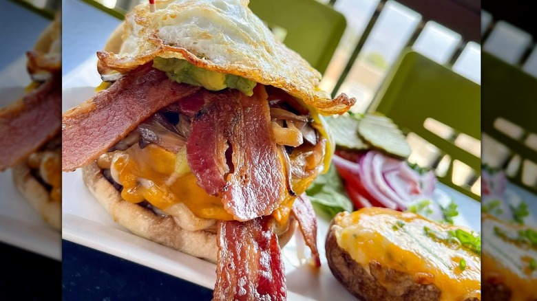 The Hangover burger from Arizona's Haunted Hamburger
