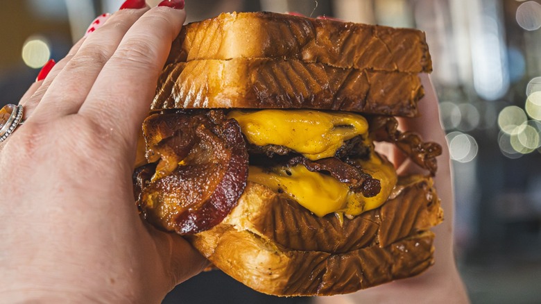 A gourmet burger from Holy Cow Idaho! in Idaho