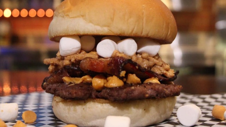 A burger from JL Beers in North Dakota