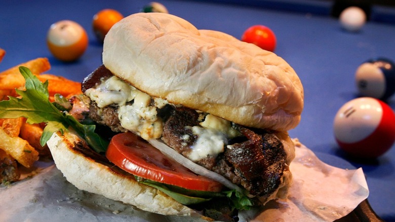 A burger from Lucky 13 Bar & Grill in Utah