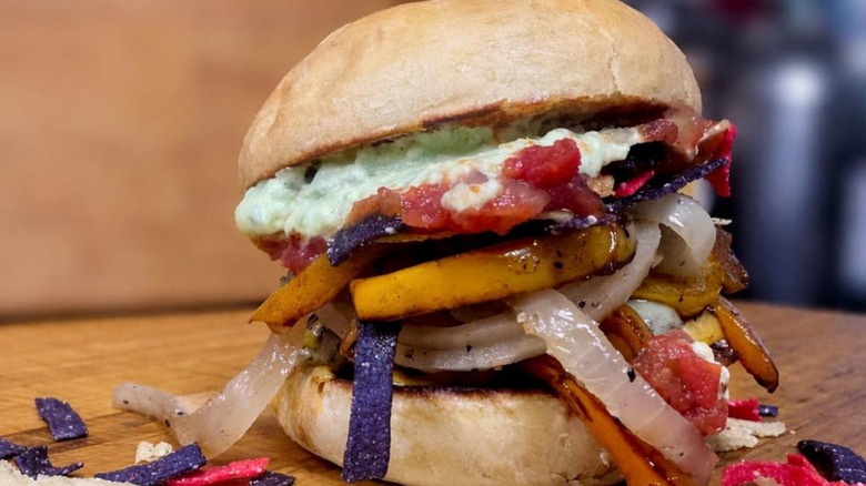 A burger from Roadhouse Diner in Montana