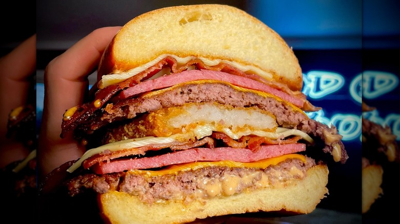 A burger from Sad Boyz in New Jersey
