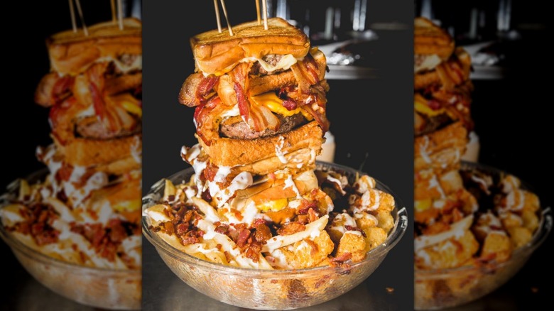 The Quadruple Coronary Bypass Burger from The Vortex Bar & Grill in Georgia