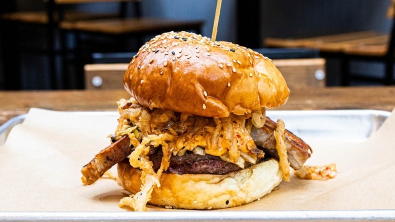 A burger from Windy City Burgers in South Carolina