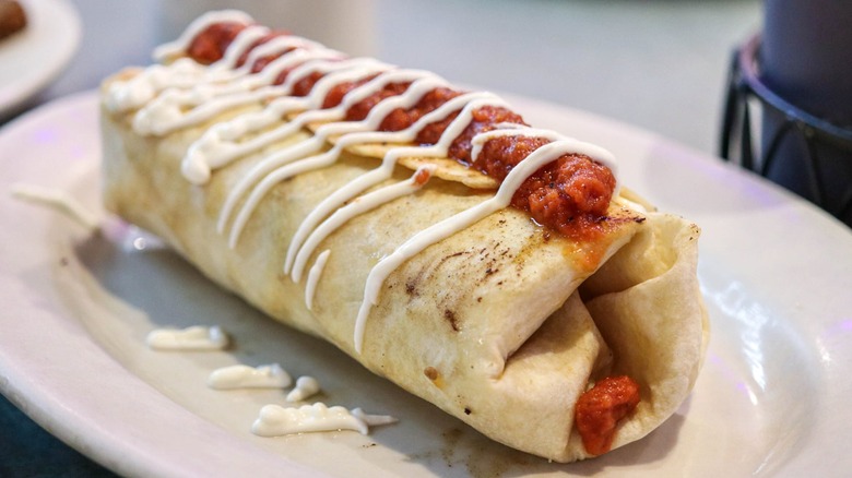 A breakfast burrito from Down Home Diner in Pennsylvania