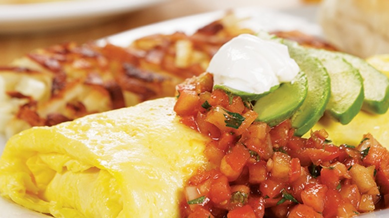 A plate of food from Elmer's Restaurant in California