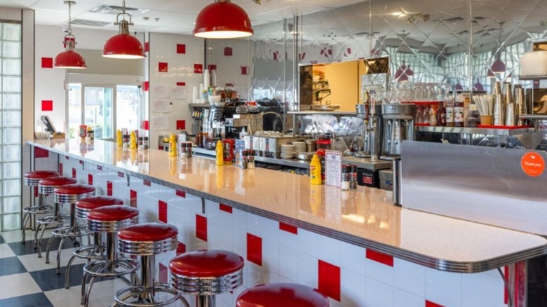 The bar at Goober's Diner in Delaware