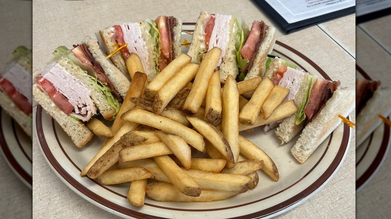A turkey club sandwich from Modern Diner in Rhode Island