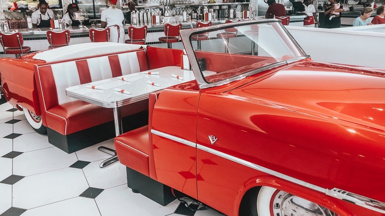 The car booth at the Sunliner Diner in Gulf Shores