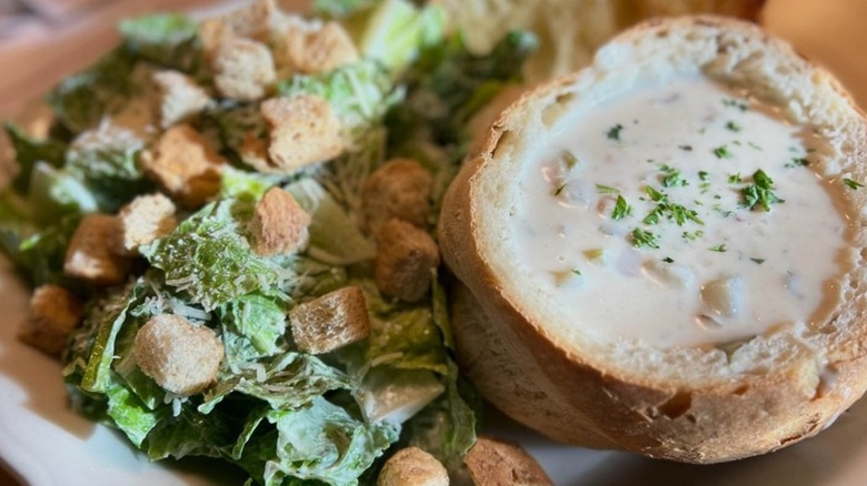 Soup and salad from The Maltby Cafe in Washington State