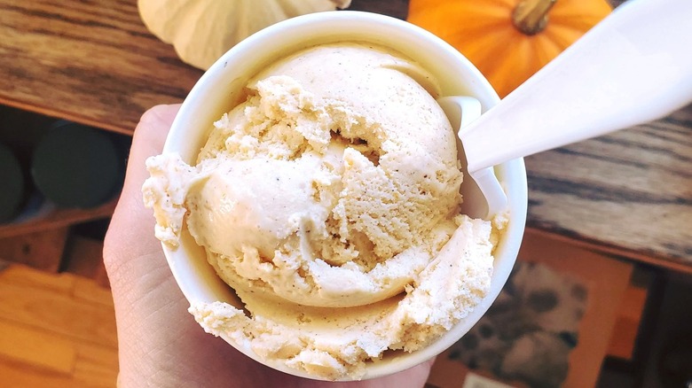 A tub of ice cream from Dan and Debbie's Creamery in Iowa