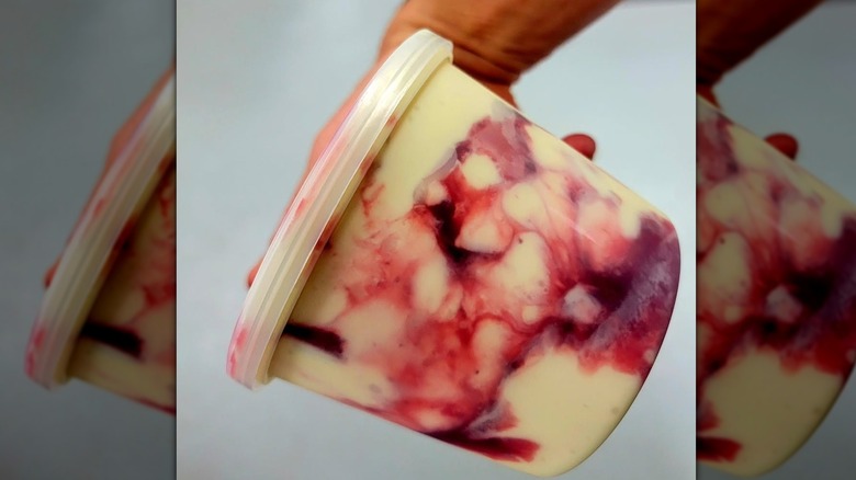 A tub of ice cream from Laozi Ice Cream in Louisiana