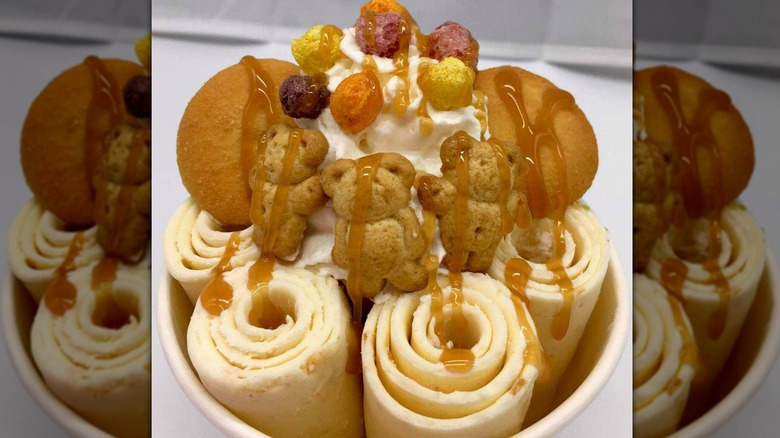 Rolled ice cream from Legend Tasty House in Illinois