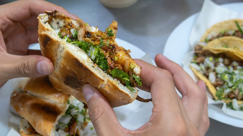 Mexican food from La Tapatia Market and Tacos