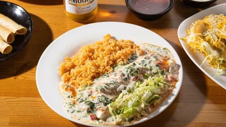 Plates of food from Lilly's Cantina Mexican restaurant