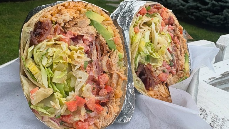 Burritos from The Avocado Pit Mexican restaurant