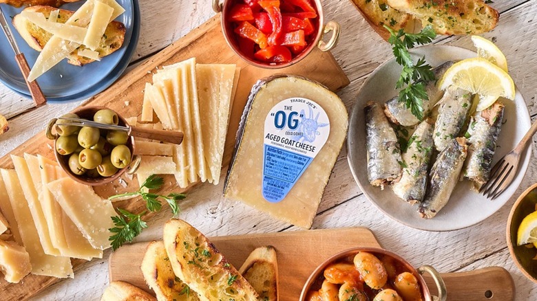aged goat cheese with other foods