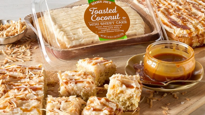 trader joe's mini sheet cake with coconut
