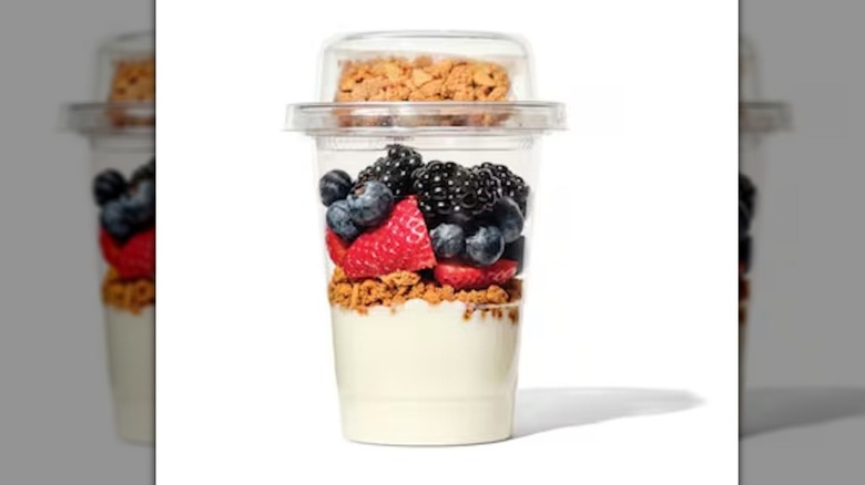 yogurt parfait with berries and granola