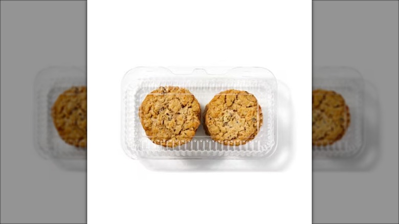 oatmeal cookies in plastic container