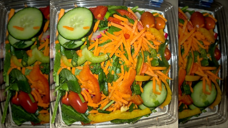publix spinach salad with tons of colorful veggies