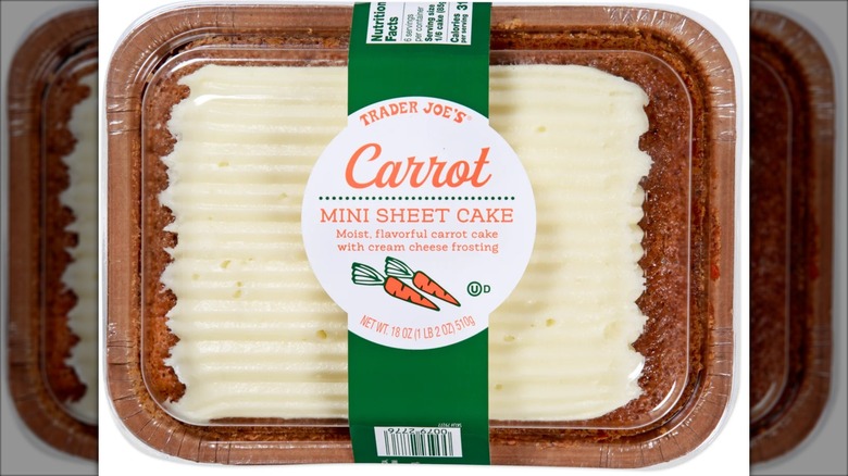 mini carrot cake in plastic container