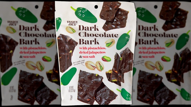 Trader Joe's Dark Chocolate Bark with Pistachios, Dried Jalapeños & Sea Salt