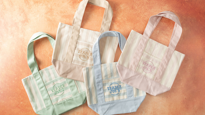 Four of Trader Joe's mini tote bags