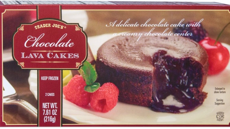 red box of frozen chocolate lava cakes