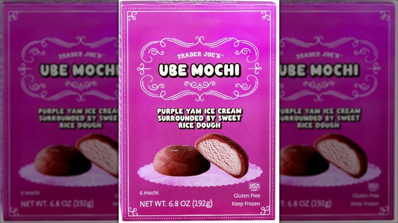 purple box of ube-flavored mochi bites