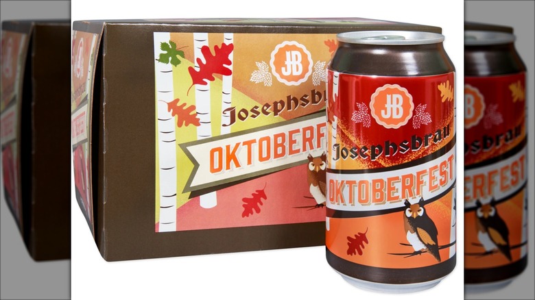 autumn themed box of oktoberfest beer