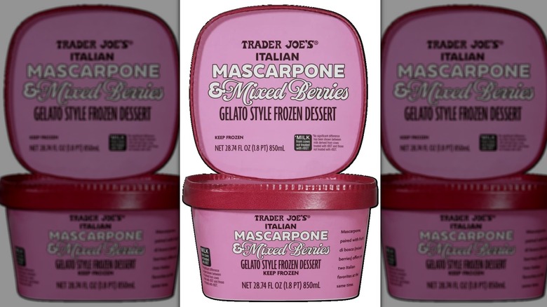 Trader Joe's Italian Mascarpone & Mixed Berries Gelato Style Frozen Dessert