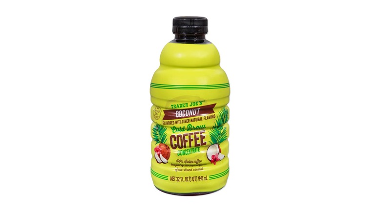 yellow bottle of cold brew coffee concentrate